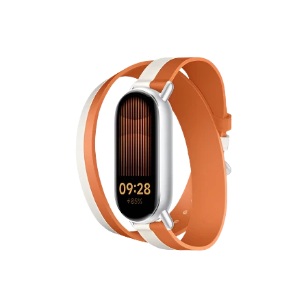 Watch Dual-tone Leather Strap White and Orange