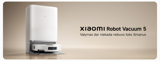 XIAOMI Robot Vacuum 5 - džiuginančiai grindų švarai