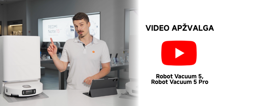 Kurį robotą dulkių siurblį pasirinkti: Xiaomi Robot Vacuum Cleaner 5 ar 5 Pro?