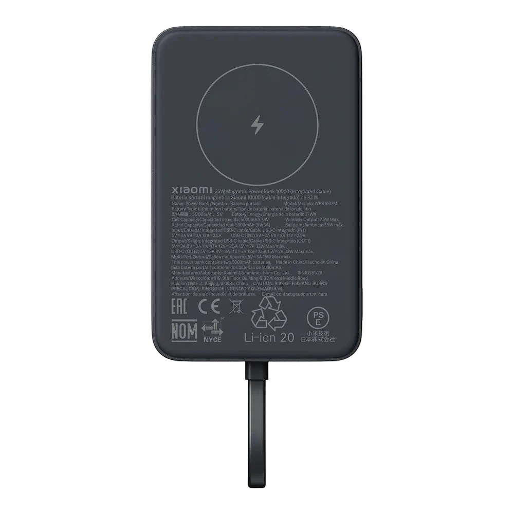 Xiaomi 33W Magnetic Power Bank 10000mAh (Integruotas kabelis)