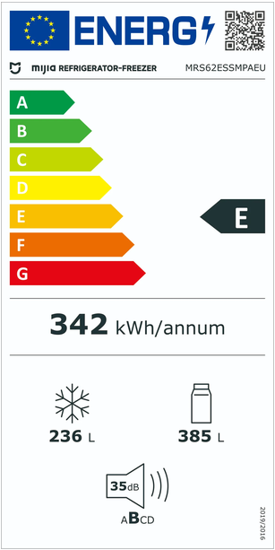 Spustelėkite, jei norite peržiūrėti energijos vartojimo efektyvumo etiketę