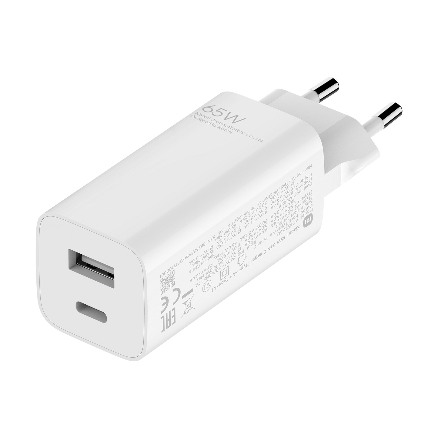 Įkroviklis Xiaomi Mi GaN Charger Type-A + Type-C 65W